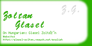 zoltan glasel business card